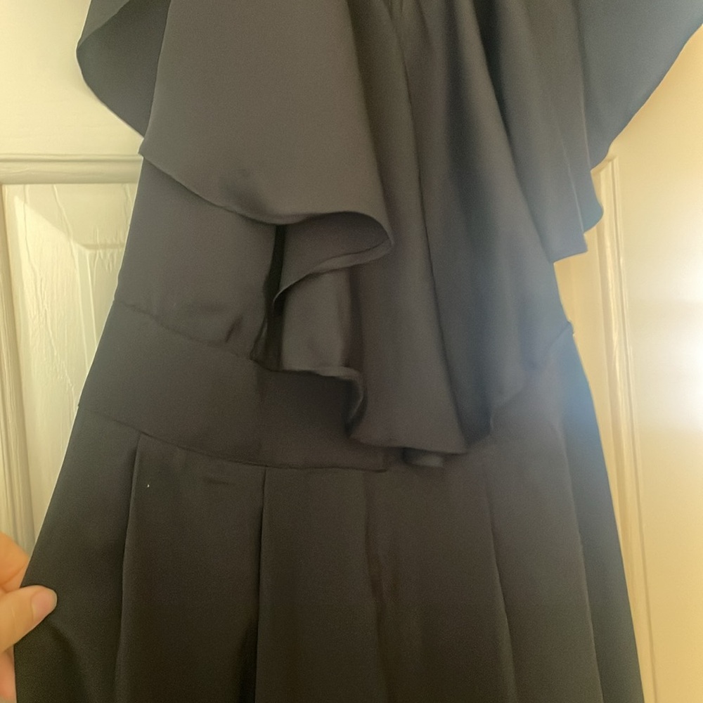 Ark & Co. Black Ruffle Backless Back Jumpsuit - Picture 11 of 13